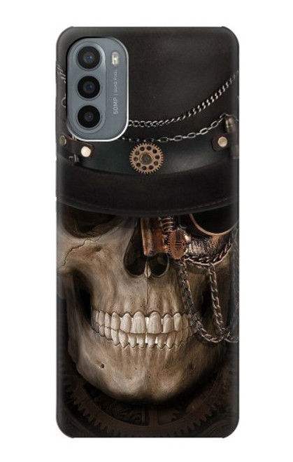 W3852 Steampunk Skull Hard Case and Leather Flip Case For Motorola Moto G31