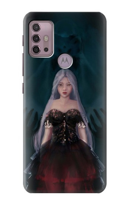 W3847 Lilith Devil Bride Gothic Girl Skull Grim Reaper Hard Case and Leather Flip Case For Motorola Moto G30, G20, G10