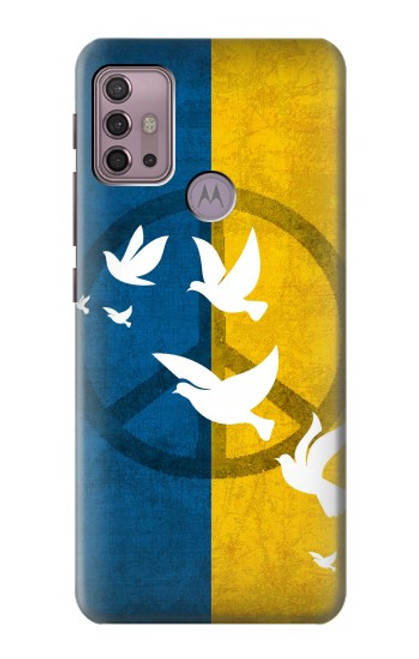 W3857 Peace Dove Ukraine Flag Hard Case and Leather Flip Case For Motorola Moto G30, G20, G10