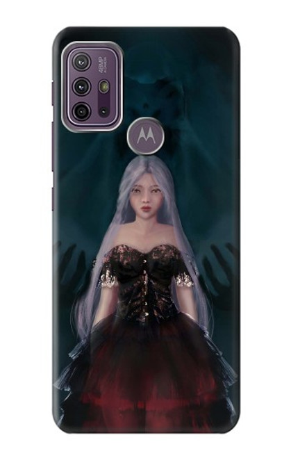 W3847 Lilith Devil Bride Gothic Girl Skull Grim Reaper Hard Case and Leather Flip Case For Motorola Moto G10 Power