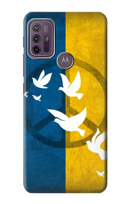 W3857 Peace Dove Ukraine Flag Hard Case and Leather Flip Case For Motorola Moto G10 Power
