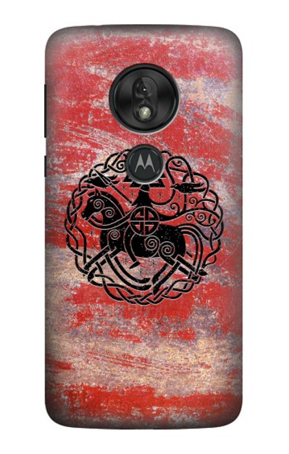 W3831 Viking Norse Ancient Symbol Hard Case and Leather Flip Case For Motorola Moto G7 Play