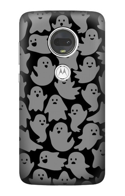 W3835 Cute Ghost Pattern Hard Case and Leather Flip Case For Motorola Moto G7, Moto G7 Plus