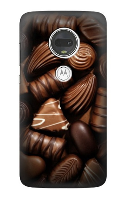 W3840 Dark Chocolate Milk Chocolate Lovers Hard Case and Leather Flip Case For Motorola Moto G7, Moto G7 Plus