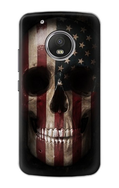 W3850 American Flag Skull Hard Case and Leather Flip Case For Motorola Moto G5 Plus