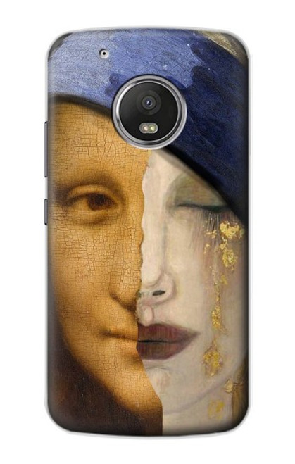 W3853 Mona Lisa Gustav Klimt Vermeer Hard Case and Leather Flip Case For Motorola Moto G5 Plus