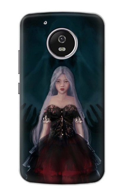 W3847 Lilith Devil Bride Gothic Girl Skull Grim Reaper Hard Case and Leather Flip Case For Motorola Moto G5