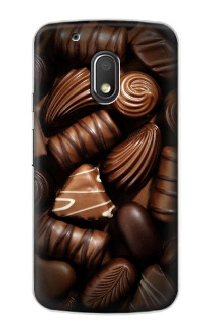 W3840 Dark Chocolate Milk Chocolate Lovers Hard Case and Leather Flip Case For Motorola Moto G4 Play