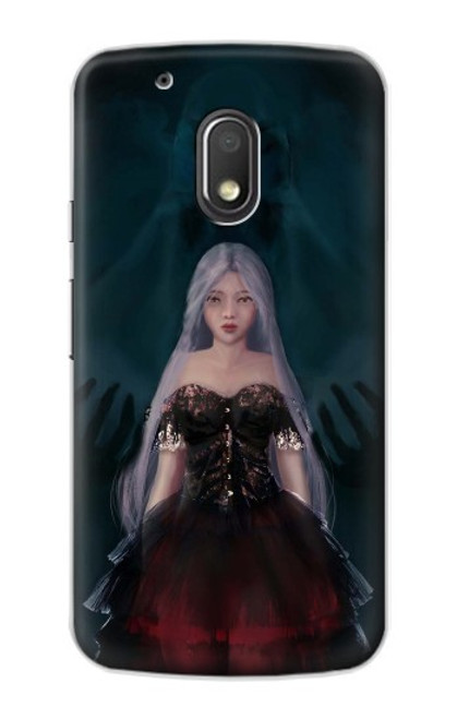 W3847 Lilith Devil Bride Gothic Girl Skull Grim Reaper Hard Case and Leather Flip Case For Motorola Moto G4 Play