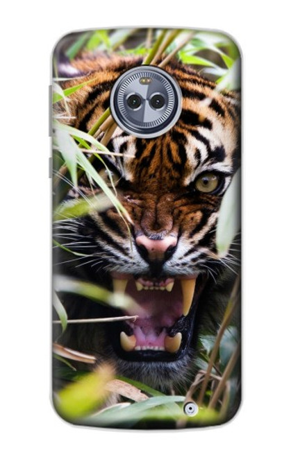 W3838 Barking Bengal Tiger Hard Case and Leather Flip Case For Motorola Moto X4