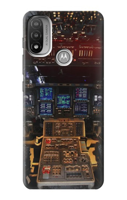 W3836 Airplane Cockpit Hard Case and Leather Flip Case For Motorola Moto E20,E30,E40