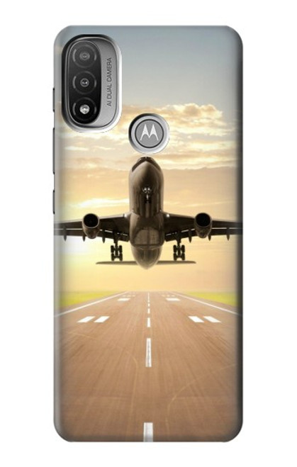 W3837 Airplane Take off Sunrise Hard Case and Leather Flip Case For Motorola Moto E20,E30,E40