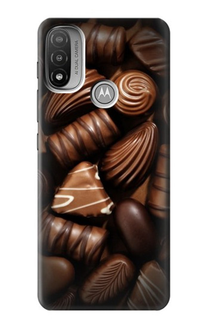 W3840 Dark Chocolate Milk Chocolate Lovers Hard Case and Leather Flip Case For Motorola Moto E20,E30,E40