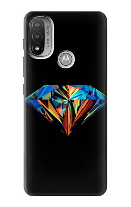 W3842 Abstract Colorful Diamond Hard Case and Leather Flip Case For Motorola Moto E20,E30,E40