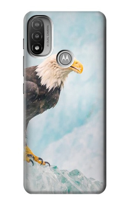 W3843 Bald Eagle On Ice Hard Case and Leather Flip Case For Motorola Moto E20,E30,E40