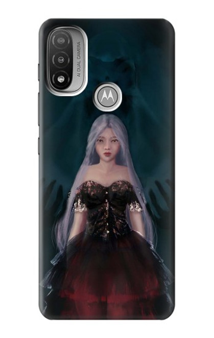 W3847 Lilith Devil Bride Gothic Girl Skull Grim Reaper Hard Case and Leather Flip Case For Motorola Moto E20,E30,E40