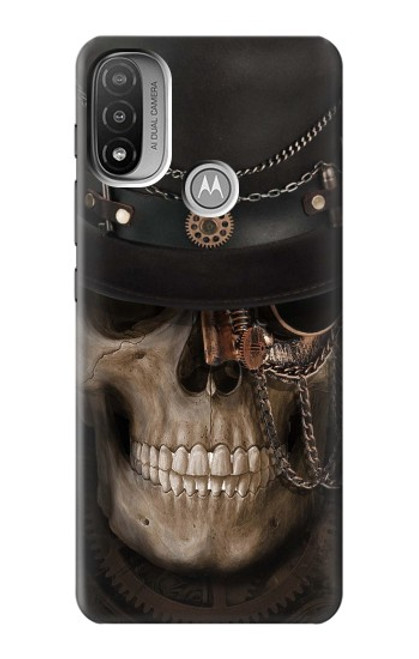 W3852 Steampunk Skull Hard Case and Leather Flip Case For Motorola Moto E20,E30,E40