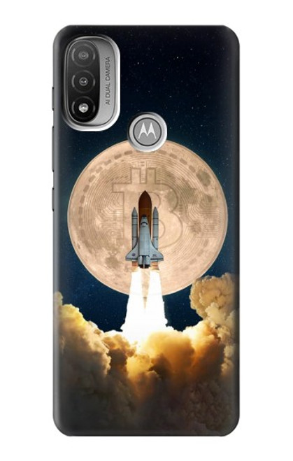 W3859 Bitcoin to the Moon Hard Case and Leather Flip Case For Motorola Moto E20,E30,E40