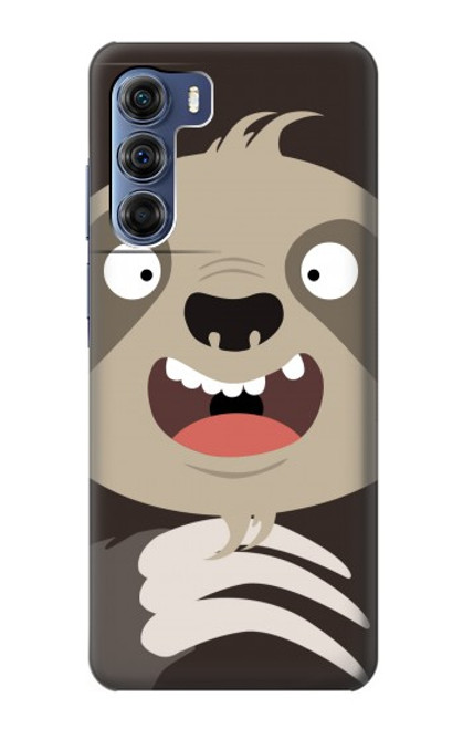 W3855 Sloth Face Cartoon Hard Case and Leather Flip Case For Motorola Edge S30