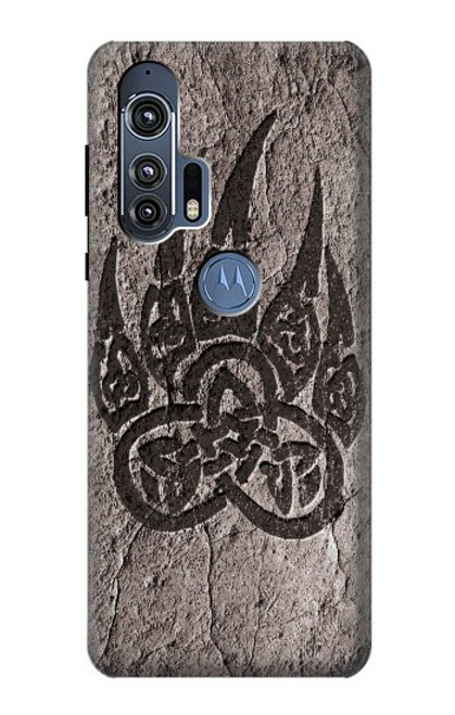 W3832 Viking Norse Bear Paw Berserkers Rock Hard Case and Leather Flip Case For Motorola Edge+