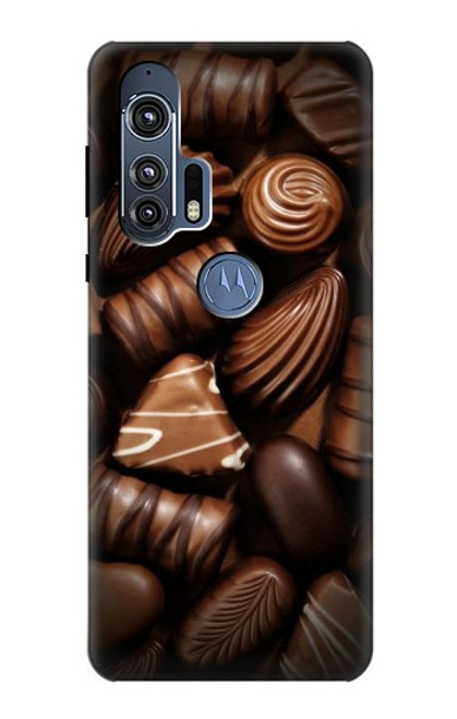 W3840 Dark Chocolate Milk Chocolate Lovers Hard Case and Leather Flip Case For Motorola Edge+