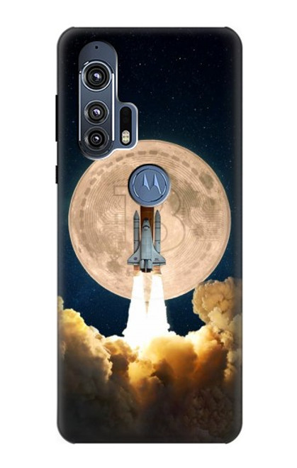 W3859 Bitcoin to the Moon Hard Case and Leather Flip Case For Motorola Edge+