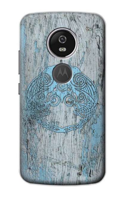 W3829 Huginn And Muninn Twin Ravens Norse Hard Case and Leather Flip Case For Motorola Moto E5 Plus