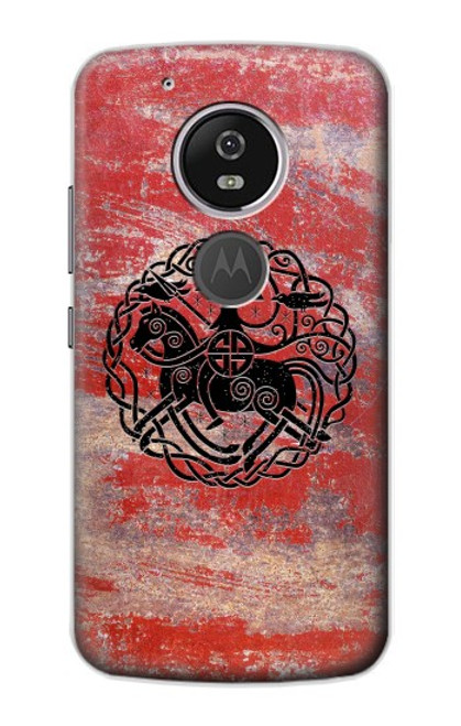 W3831 Viking Norse Ancient Symbol Hard Case and Leather Flip Case For Motorola Moto G6 Play, Moto G6 Forge, Moto E5