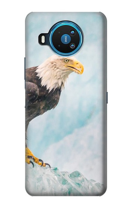 W3843 Bald Eagle On Ice Hard Case and Leather Flip Case For Nokia 8.3 5G