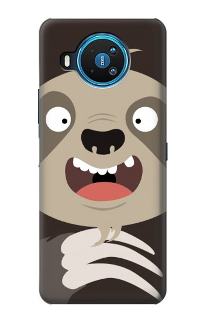 W3855 Sloth Face Cartoon Hard Case and Leather Flip Case For Nokia 8.3 5G