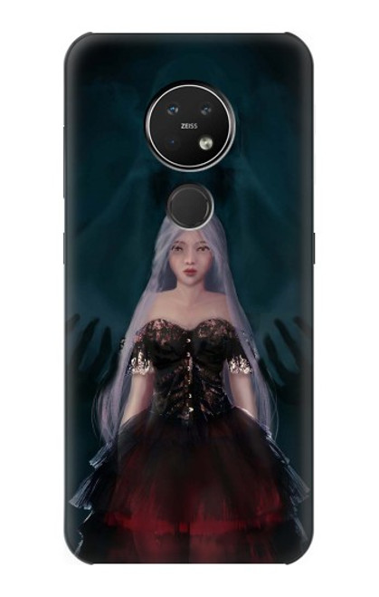 W3847 Lilith Devil Bride Gothic Girl Skull Grim Reaper Hard Case and Leather Flip Case For Nokia 7.2