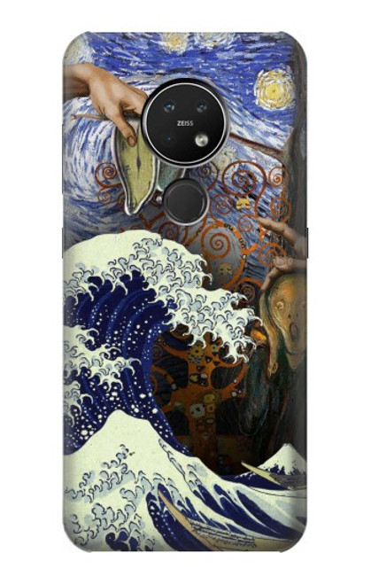 W3851 World of Art Van Gogh Hokusai Da Vinci Hard Case and Leather Flip Case For Nokia 7.2