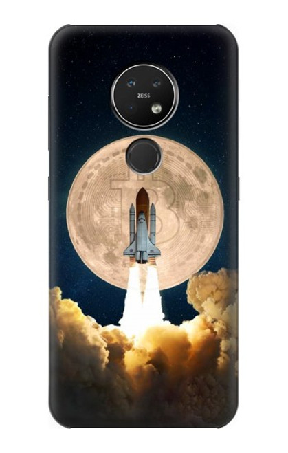 W3859 Bitcoin to the Moon Hard Case and Leather Flip Case For Nokia 7.2