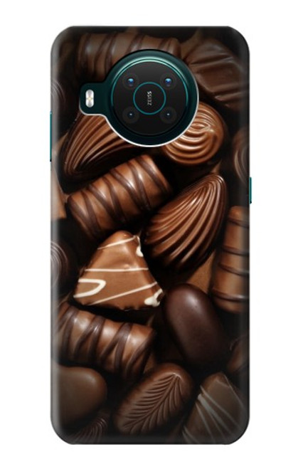 W3840 Dark Chocolate Milk Chocolate Lovers Hard Case and Leather Flip Case For Nokia X10