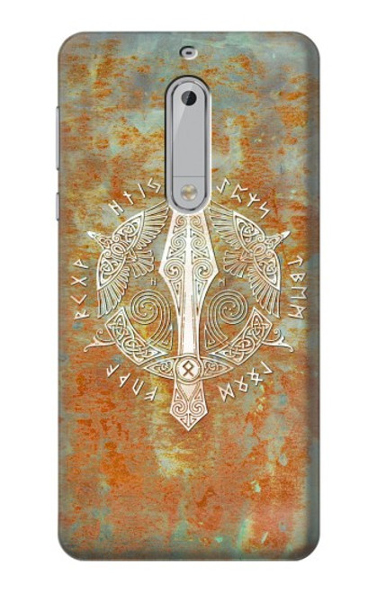 W3827 Gungnir Spear of Odin Norse Viking Symbol Hard Case and Leather Flip Case For Nokia 5