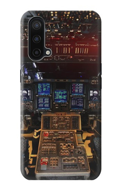 W3836 Airplane Cockpit Hard Case and Leather Flip Case For OnePlus Nord CE 5G