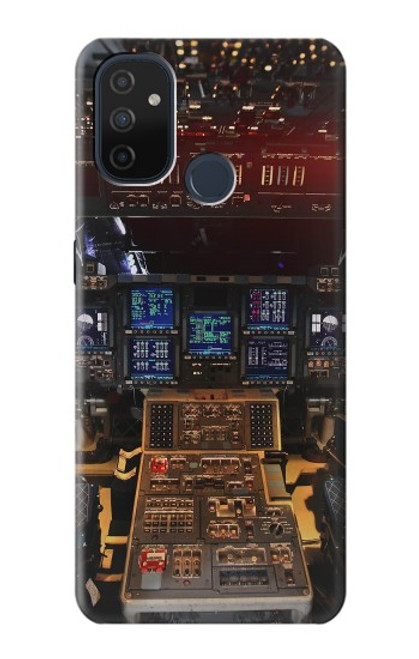 W3836 Airplane Cockpit Hard Case and Leather Flip Case For OnePlus Nord N100