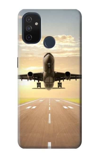 W3837 Airplane Take off Sunrise Hard Case and Leather Flip Case For OnePlus Nord N100