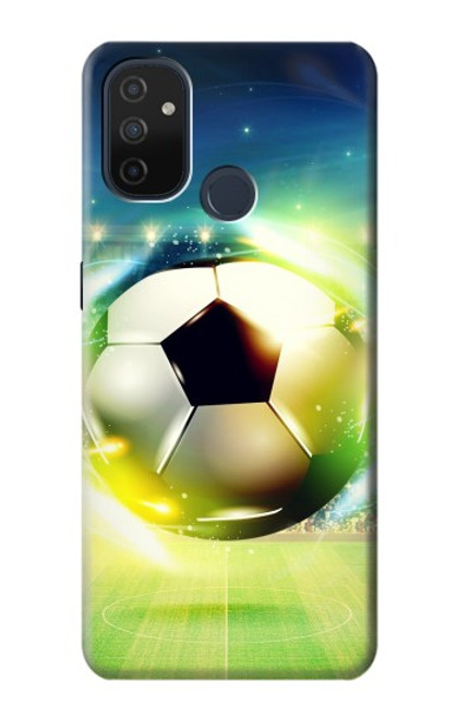 W3844 Glowing Football Soccer Ball Hard Case and Leather Flip Case For OnePlus Nord N100