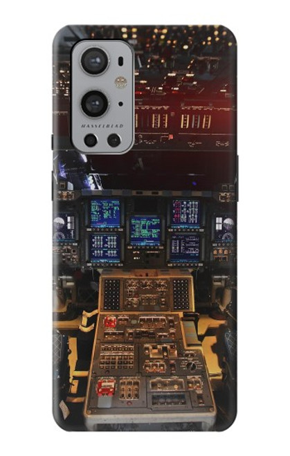 W3836 Airplane Cockpit Hard Case and Leather Flip Case For OnePlus 9 Pro