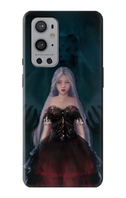 W3847 Lilith Devil Bride Gothic Girl Skull Grim Reaper Hard Case and Leather Flip Case For OnePlus 9 Pro