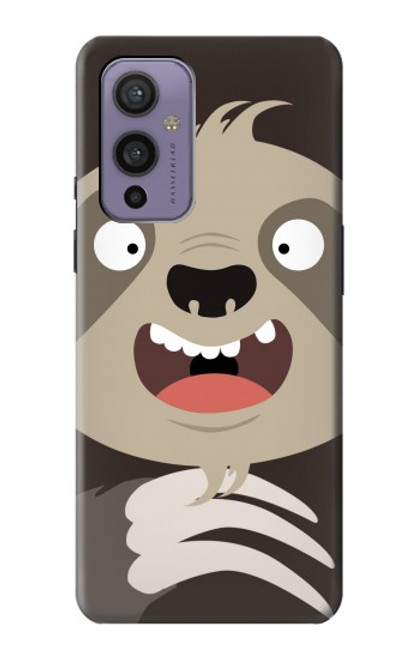 W3855 Sloth Face Cartoon Hard Case and Leather Flip Case For OnePlus 9