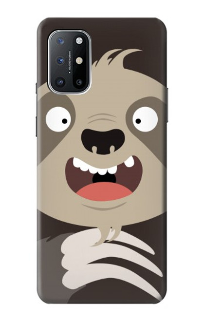 W3855 Sloth Face Cartoon Hard Case and Leather Flip Case For OnePlus 8T