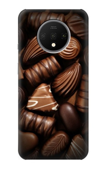W3840 Dark Chocolate Milk Chocolate Lovers Hard Case and Leather Flip Case For OnePlus 7T