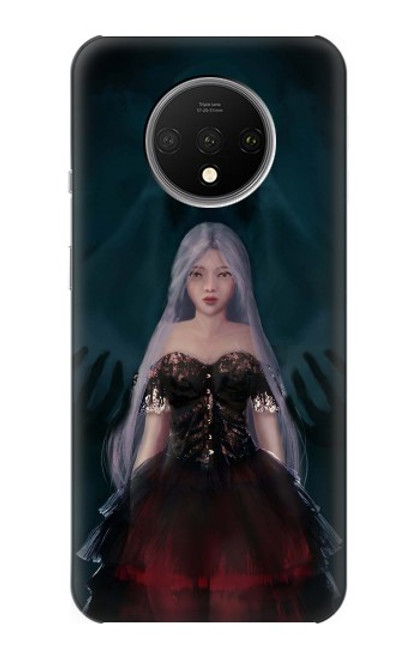 W3847 Lilith Devil Bride Gothic Girl Skull Grim Reaper Hard Case and Leather Flip Case For OnePlus 7T