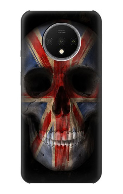 W3848 United Kingdom Flag Skull Hard Case and Leather Flip Case For OnePlus 7T