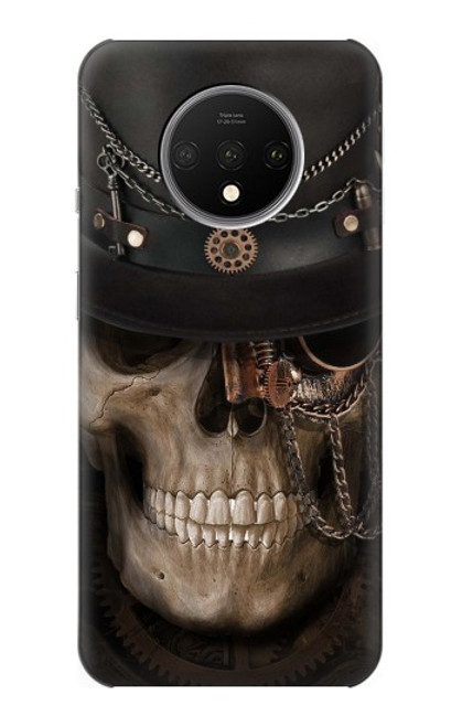 W3852 Steampunk Skull Hard Case and Leather Flip Case For OnePlus 7T