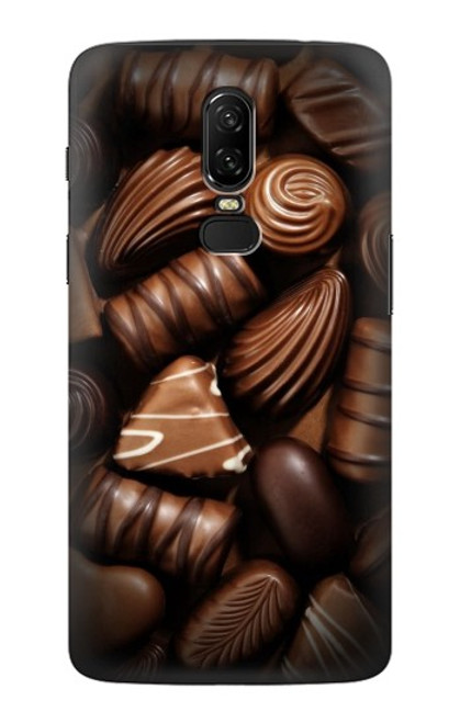 W3840 Dark Chocolate Milk Chocolate Lovers Hard Case and Leather Flip Case For OnePlus 6