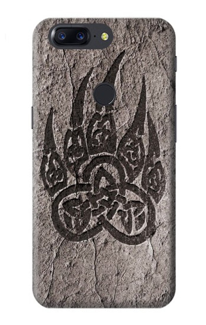 W3832 Viking Norse Bear Paw Berserkers Rock Hard Case and Leather Flip Case For OnePlus 5T