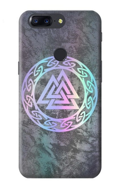 W3833 Valknut Odin Wotans Knot Hrungnir Heart Hard Case and Leather Flip Case For OnePlus 5T